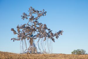 [Subodh Gupta][0], _People Tree_ (2017). Courtesy © The Donum Collection and the artist. Photo: Robert Berg.


[0]: https://ocula.com/artists/subodh-gupta/